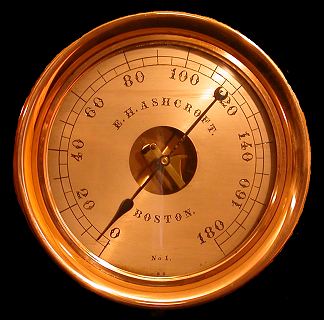 Steamship pressure gauge from our Nautical catalogue - Phoenixant.com