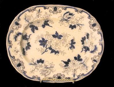 antique flow-blue platter from our antiques catalogue - Phoenixant.com