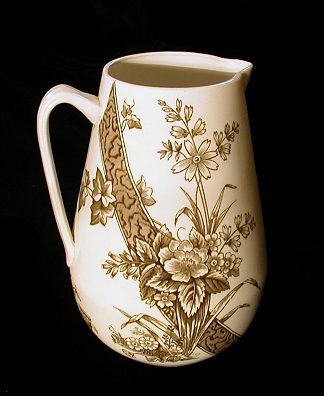 antique brown transfer pitcher from our Antiques catalogue - Phoenixant.com 