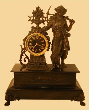 French eight-day time and stroke on bell clock from our Antiques catalogue - Phoenixant.com