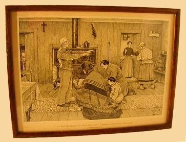 Print, 1912  "La Benediction Du Jour De L'an" by Edmond Massicotte from our Prints catalogue - Phoenixant.com