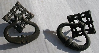 pair of brass drawer  pulls from our Antiques catalogue - Phoenixant.com