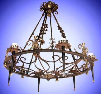 Belgian  6-light Chandelier from our Antique Lighting Catalogue - phoenixant.com