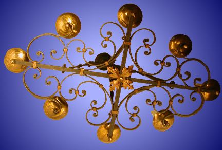 antique wrought-iron candle chandelier from our Lighting catalogue - Phoenixant.com