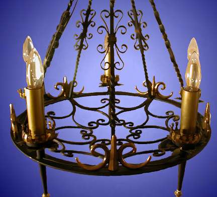 Belgian 5-light wrought iron chandelier from our Lighting catalogue - Phoenixant.com