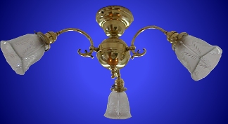 brass centre ball ceiling fixture c 1930 from our Lighting catalogue - Phoenixant.com