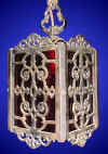 1930's pendant porch fixture with red flash-glass panels from our Lighting catalogue - Phoenixant.com