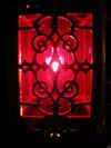 1930's pendant porch fixture with red flash-glass panels from our Lighting catalogue - Phoenixant.com