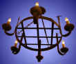 antique wrought-iron primitive candle chandelier from our Lighting catalogue - Phoenixant.com